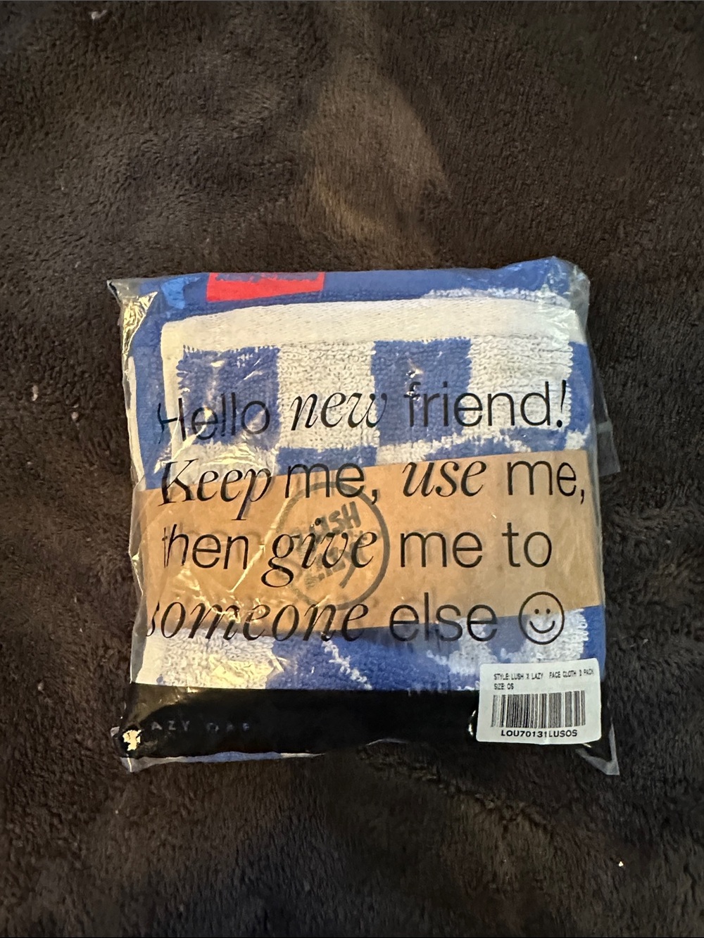 Lush x Lazy Oaf Washcloth 2 Pack - New in Packaging - NWT - Picture 4 of 4